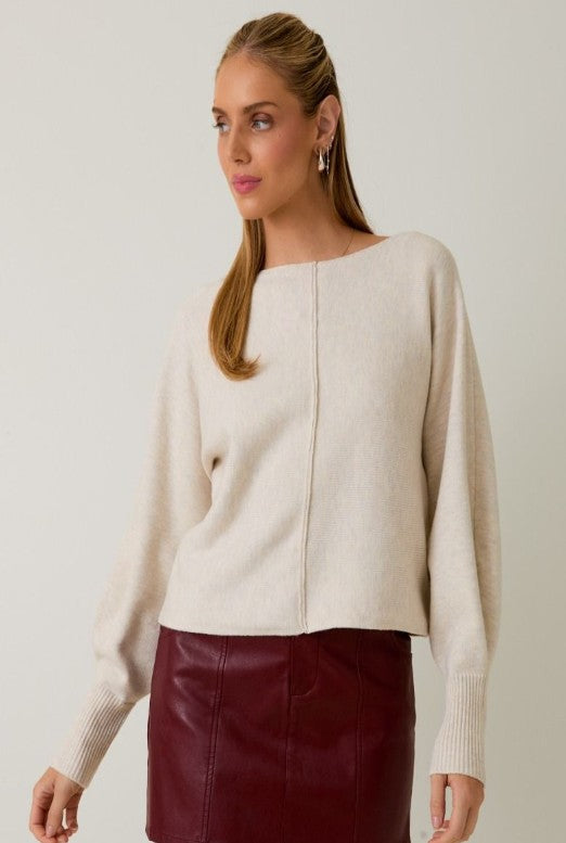 Cream Boatneck Sweater