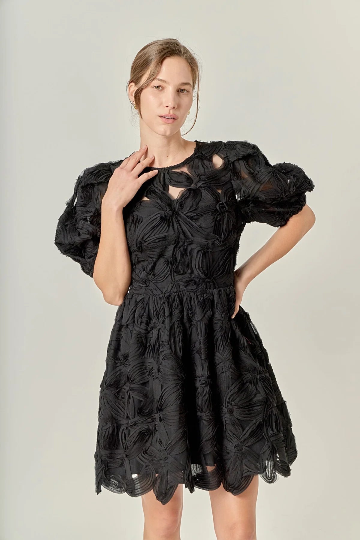 Black Flower Dress