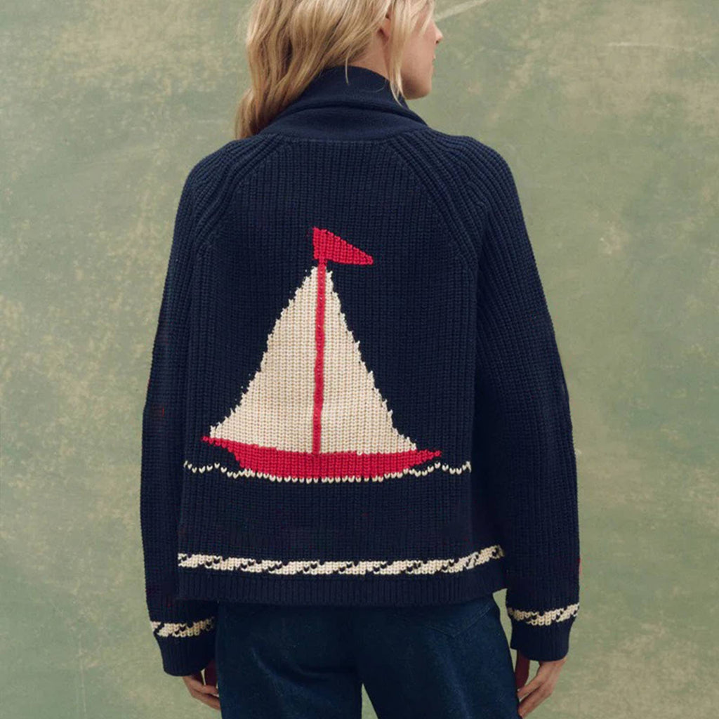 Ocean Sailboat Cardigan