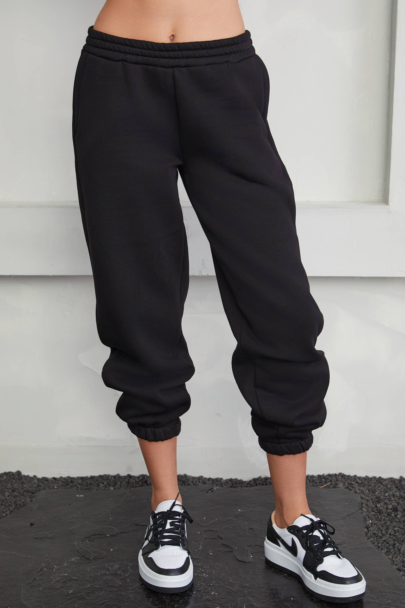 Cozy Fleece Jogger - Black