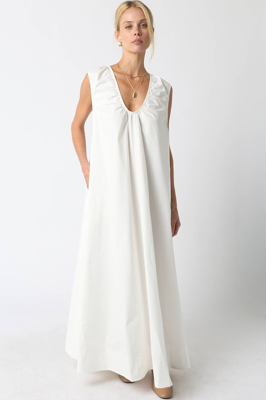 Lina Maxi Dress: Off-White