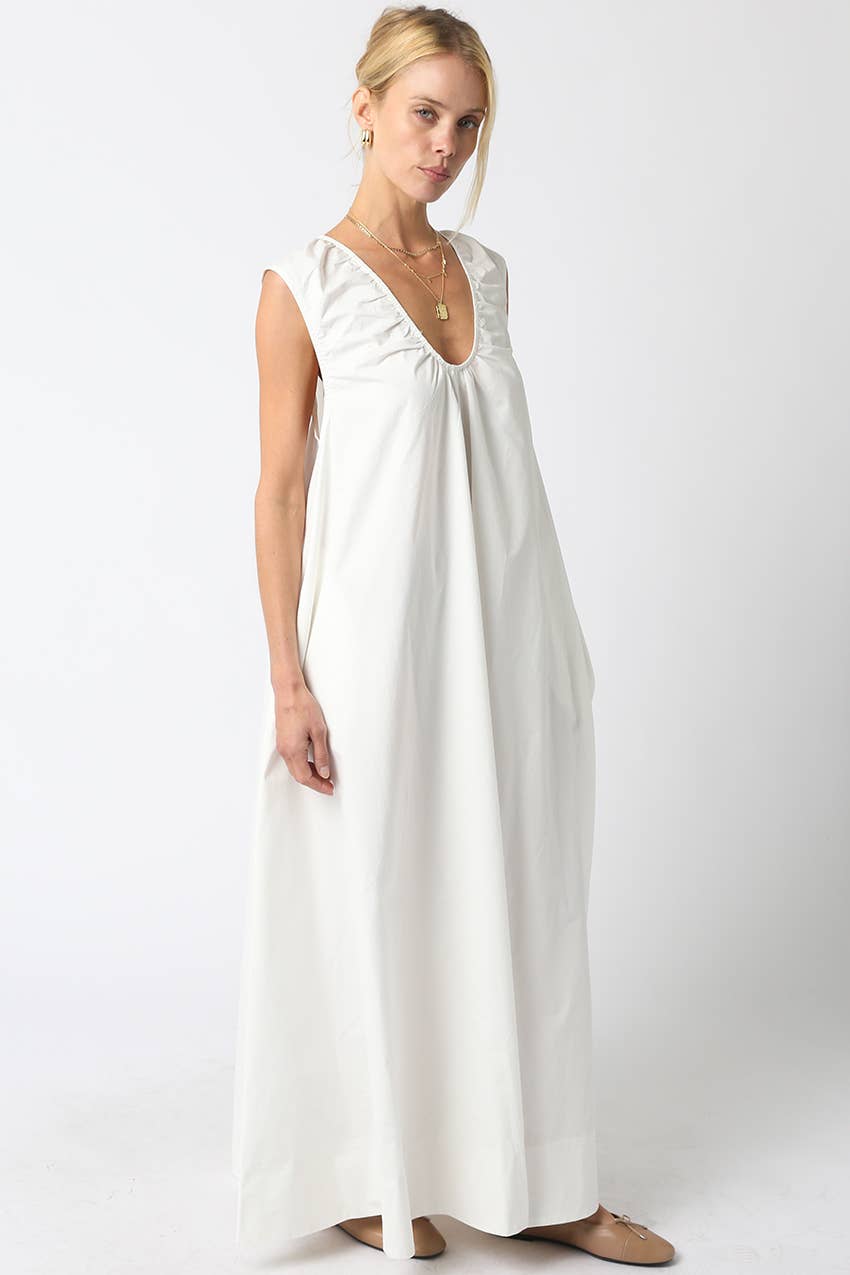 Lina Maxi Dress: Off-White