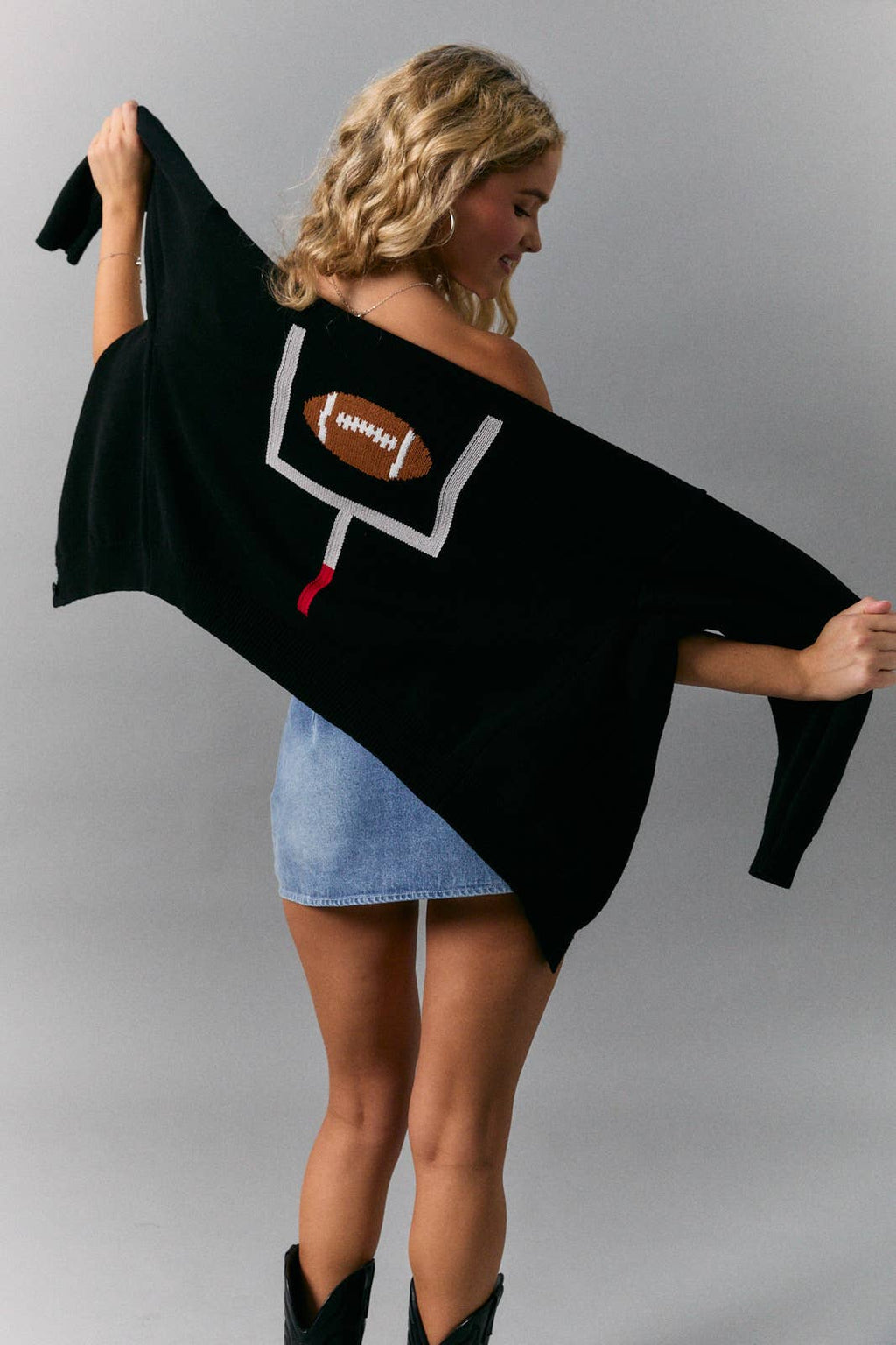 Football Sweater Cardigan