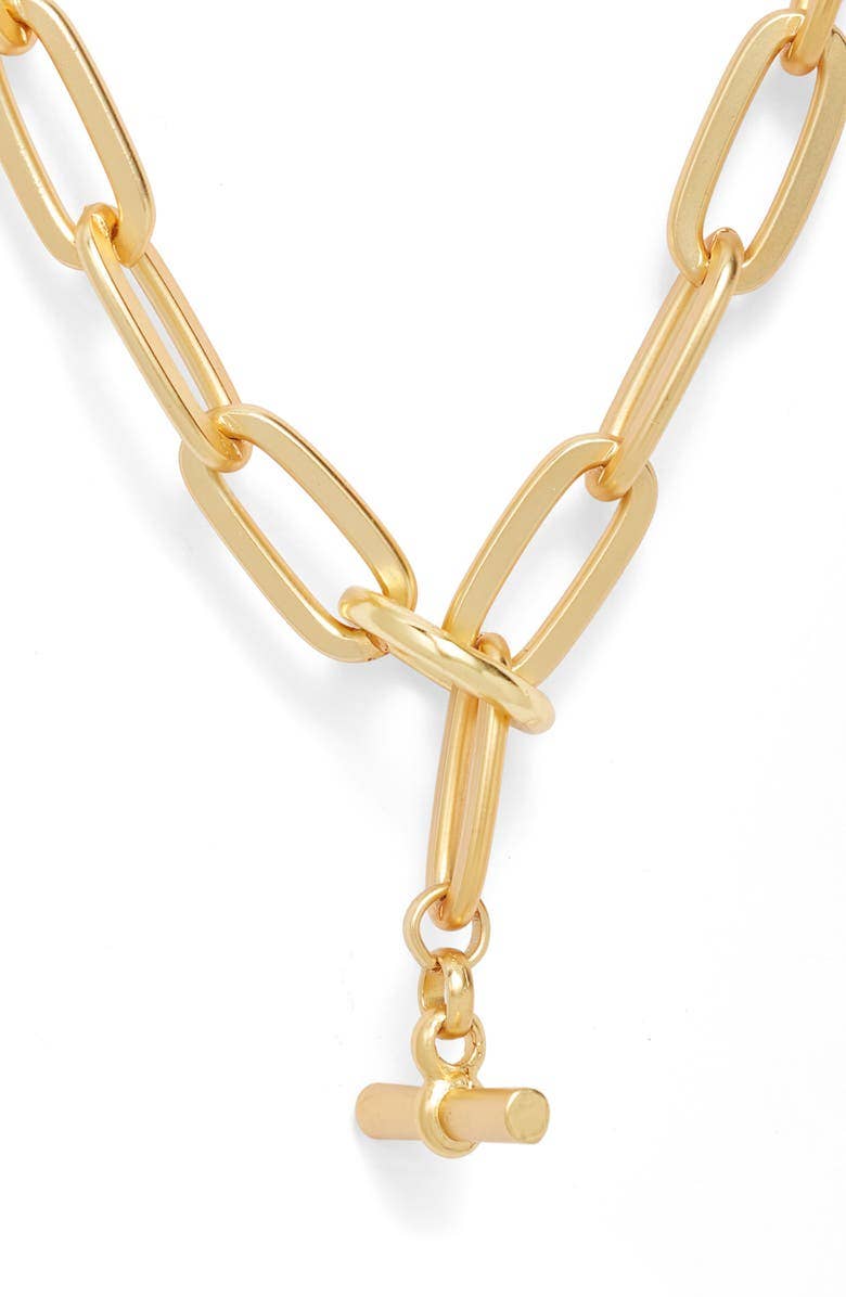 Bold Thick Link Long Chain Necklace - 24K Gold Plated: Gold