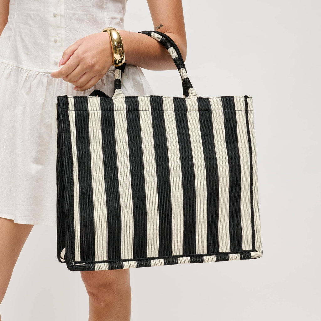 Iona Tote: Black White