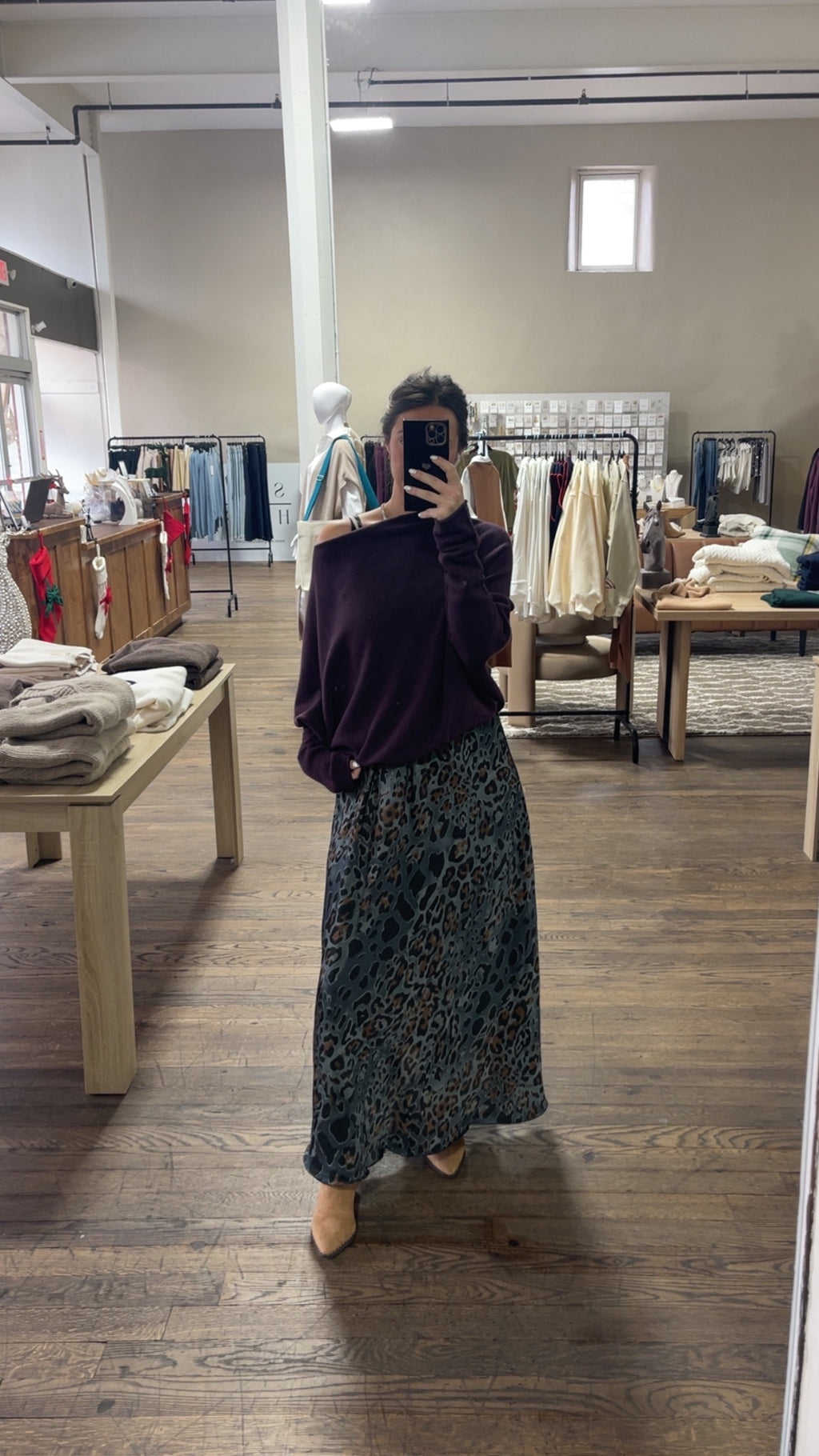 Charcoal Leopard Silk Maxi