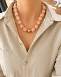 Beaded Necklace - Baby Pink