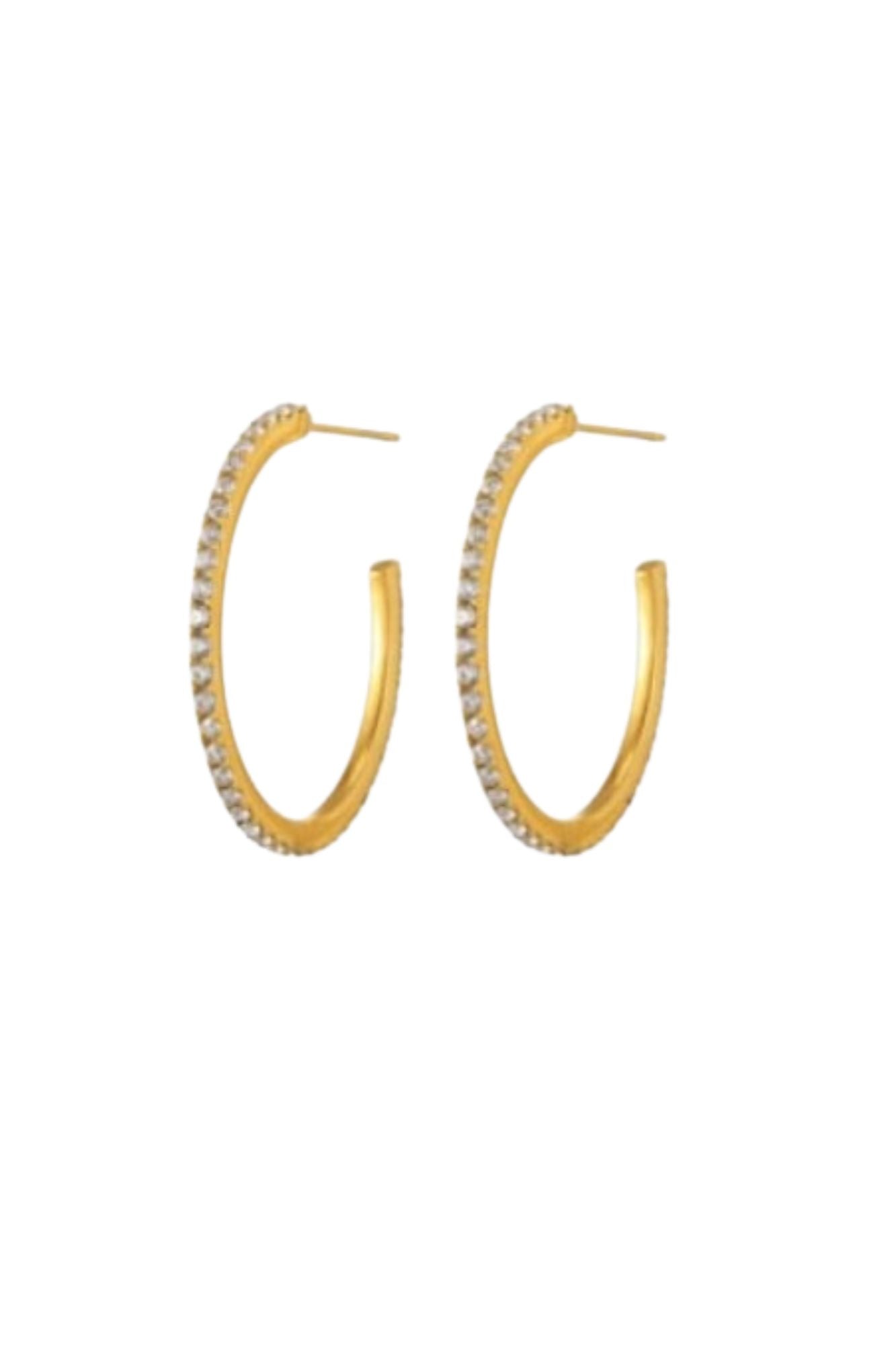 Clear Pave Hoops