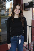 Ribbed Basic Long Sleeve - Black
