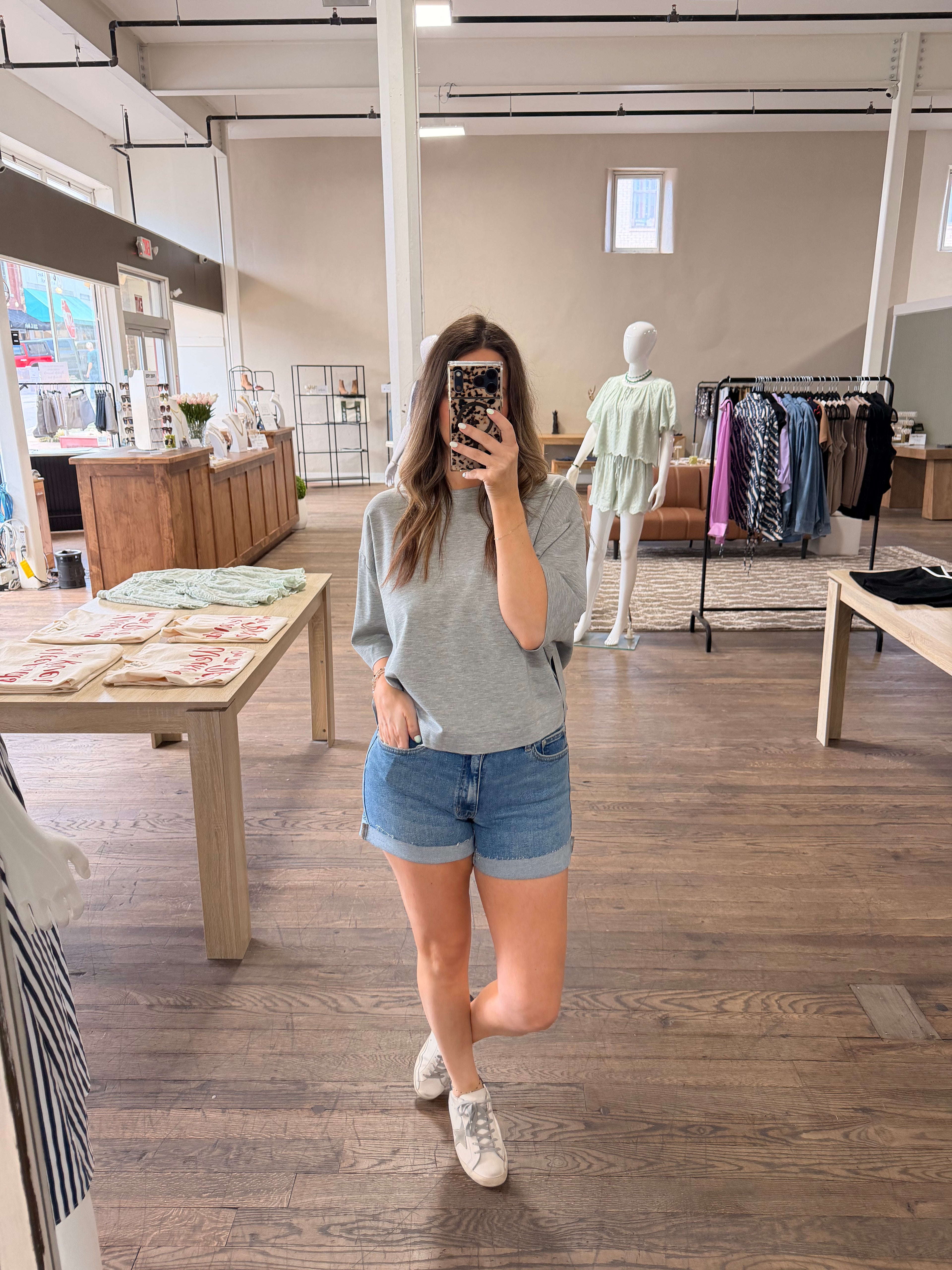 90’s cut off short - medium denim
