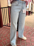 Low Rise Studded Baggy Jean