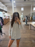 Grey Stripe Tailored Shirt