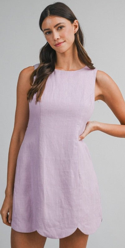 Lavender Scallop Dress
