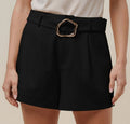 Black Trouser Shorts