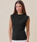 Black scrunch top