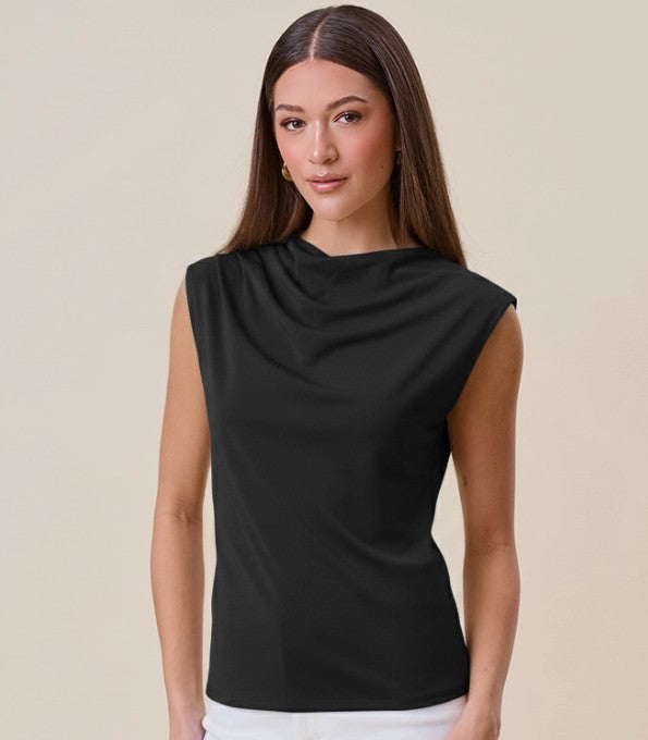 Black scrunch top