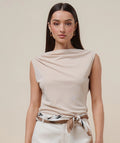 Ivory scrunch top