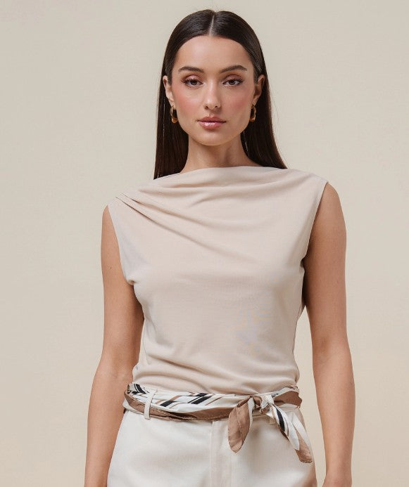 Ivory scrunch top