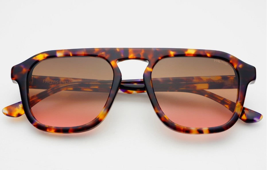 Addison Acetate Unisex Aviator Sunglasses: Sunset