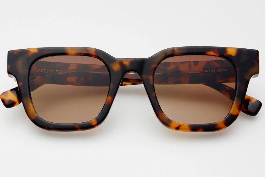 Atlas Acetate Rectangular Sunglasses: Tortoise / Brown
