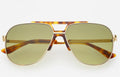 Logan Acetate Aviator Sunglasses: Gold / Fade Green