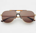 Logan Acetate Aviator Sunglasses: Dark Brown