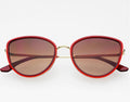 Luna Acetate Womens Cat Eye Sunglasses: Dark Cherry