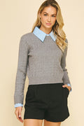 Heather Grey layered top