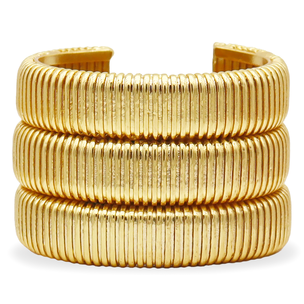 Snake Chain Statement Cuff - 24K Gold Plated