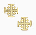 Gold Multi Cross Stud Earring