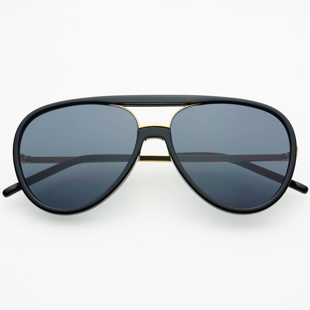 Shay Unisex Aviator Sunglasses : Black