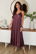 Eggplant Silk Maxi