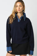 Trina Denim Shirt - Navy