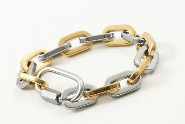 Chunky two toned bracelet